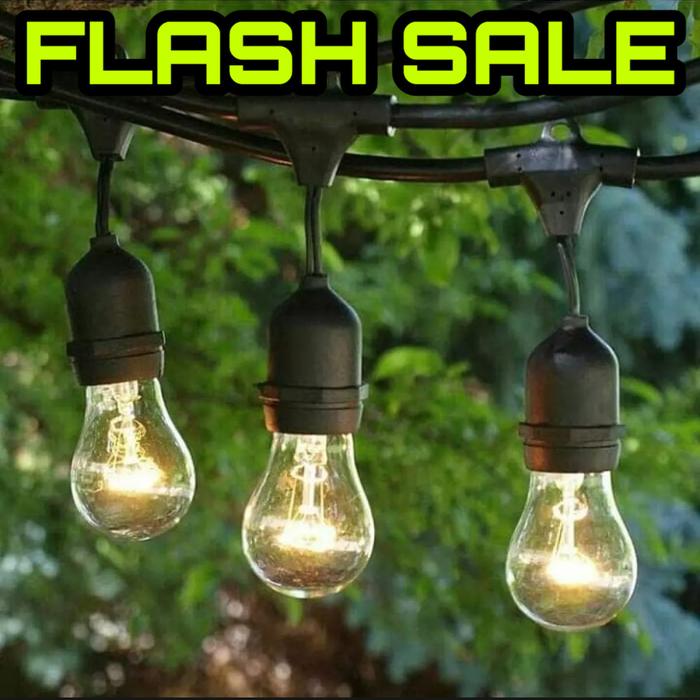 Gambar Kabel fitting lampu cafe gantung 10 meter filamen dekorasi 10m outdoor - 10M 10F PREMUIM dari Central Lite undefined 4 Tokopedia