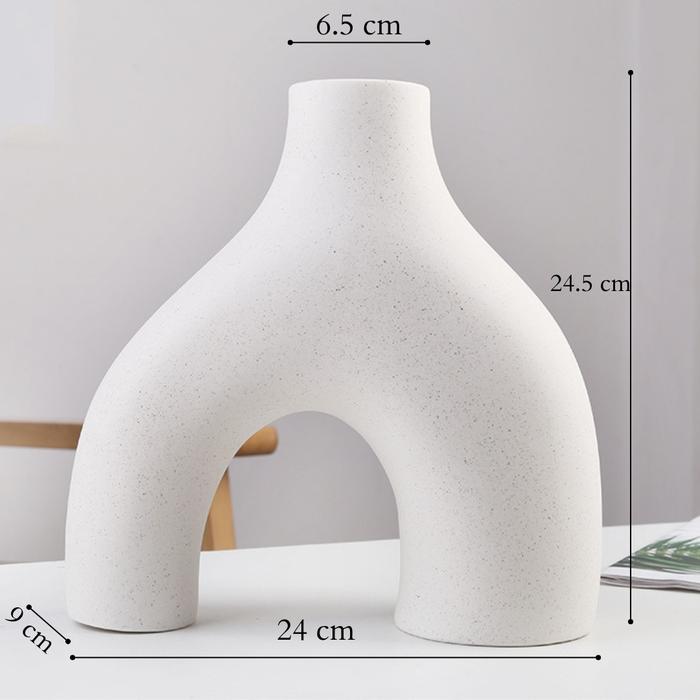 Gambar Vas Bunga Aesthetic / Vas Keramik / Vas Nordic / Home decor / Pajangan - White Beige dari Odessa.Homegoods undefined Tokopedia