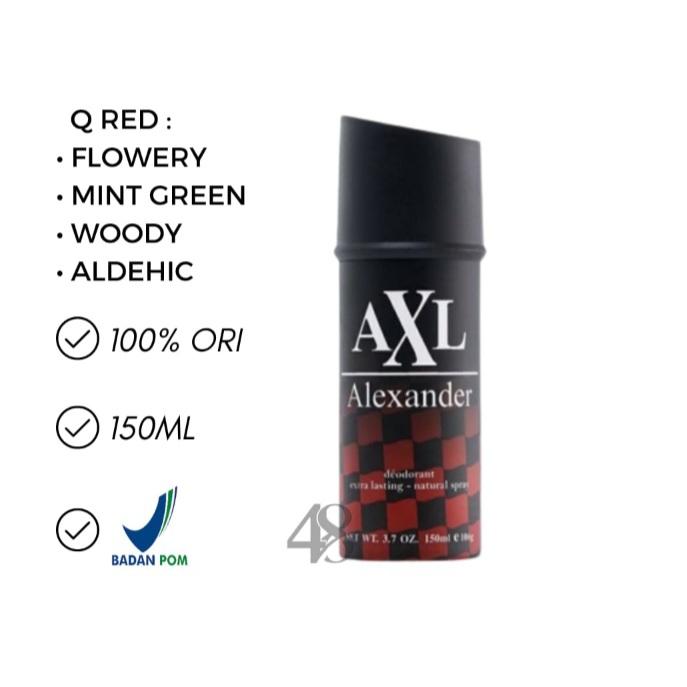 Gambar AXL Alexander Body Spray Deodorant 150ml - Merah Hitam, 30 ML dari TOKO_48 undefined Tokopedia