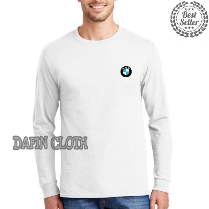Gambar Kaos Pria Baju Tshirt Lengan Panjang Otomotif Bmw Power Logo - Putih, S dari Davin Apparels undefined Tokopedia