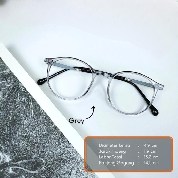 Gambar FRAME LENTUR KACAMATA MINUS BLUECROMIC PHOTOCROMIC BLUERAY DRIVE PRIA - Abu-abu, frame aja dari JETEYEWEAR undefined Tokopedia
