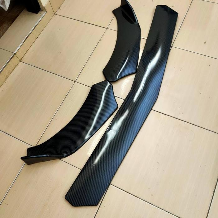 Gambar front lip bumper mobil depan universal - hitam glossy dari Nusantara accecories undefined Tokopedia