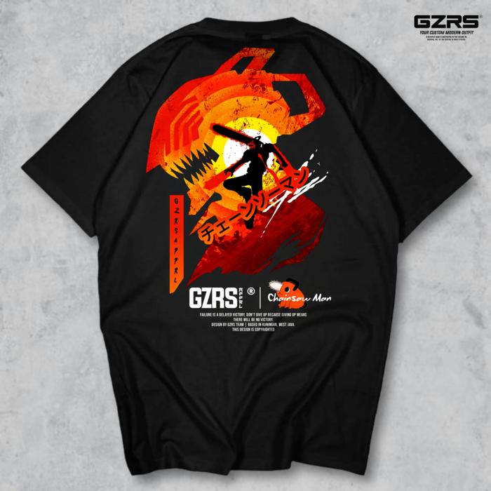 Gambar GZRS T-shirt Chainsaw Man Graph - Black - Hitam, XXXL dari GZRS STORE undefined Tokopedia