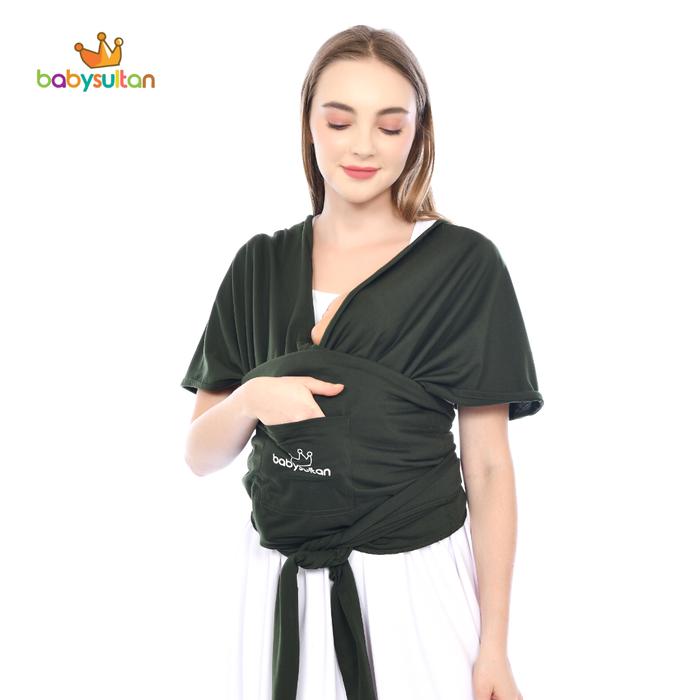 Gambar Gendongan Baby Wrap Instan 3 in 1 dengan Sash Belt babysultan - Army, S dari babysultan undefined Tokopedia