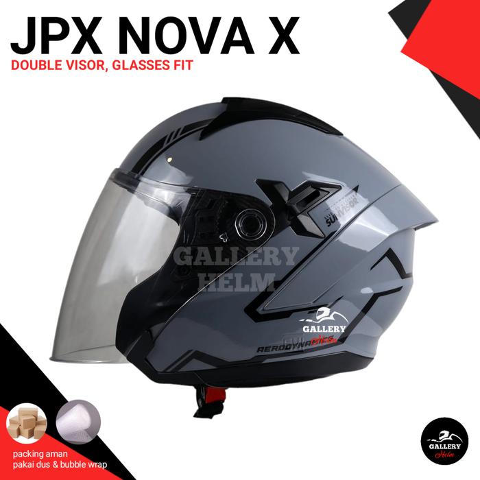 Gambar HELM JPX NOVA X MOTIF | JPX NOVA X N2 ULTRABOTS - semi mtf grey, M dari Galleryhelm undefined Tokopedia