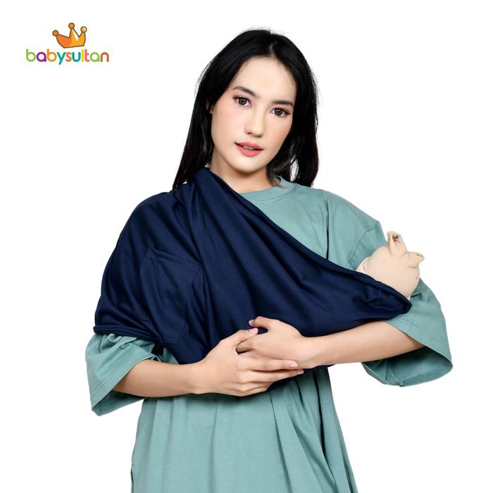 Gambar Gendongan Bayi Kaos GEOS Instan Simple Polos babysultan - Navy, S dari babysultan undefined Tokopedia