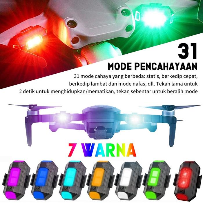 Gambar Lampu LED Pesawat Lampu LED Motor Mobil Sepeda Drone Flash Universal dari Lyon Shop Variasi undefined Tokopedia