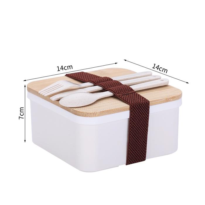 Gambar Kotak Bekal Makan Siang Lunch Box Set Material Plastik Multifungsi - Putih dari MURA HOME LIVING_NEW undefined Tokopedia