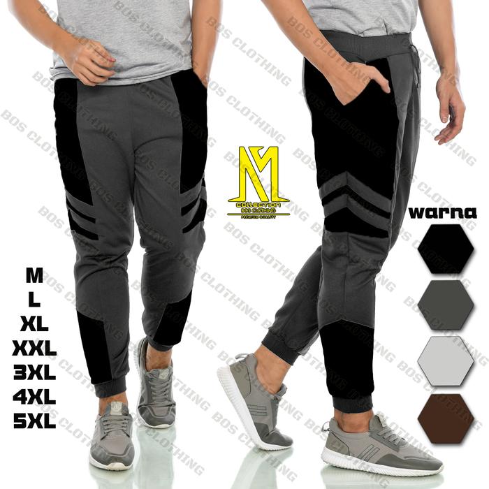 Gambar Celana Joger Kombinasi Premium Baby Tery Jogger Gaul Model Terbaru - Abu Tua, M dari Armisth ID undefined Tokopedia