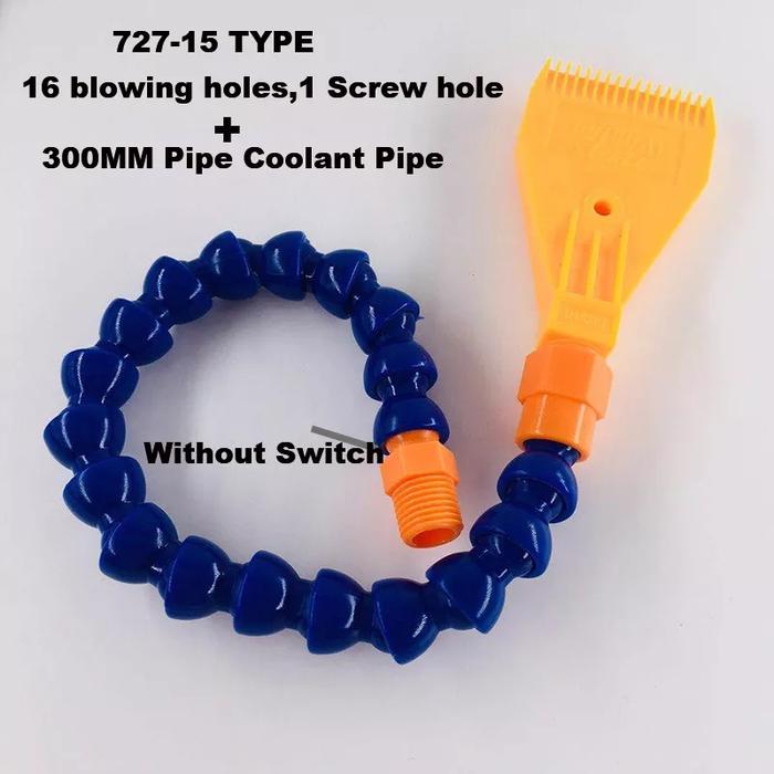 Gambar Windjet Compressed Air Nozzle With Flexible Pipe 1/4" BSPT 300 MM - 1 Screw Hole, With Switch dari West Lab Store undefined Tokopedia