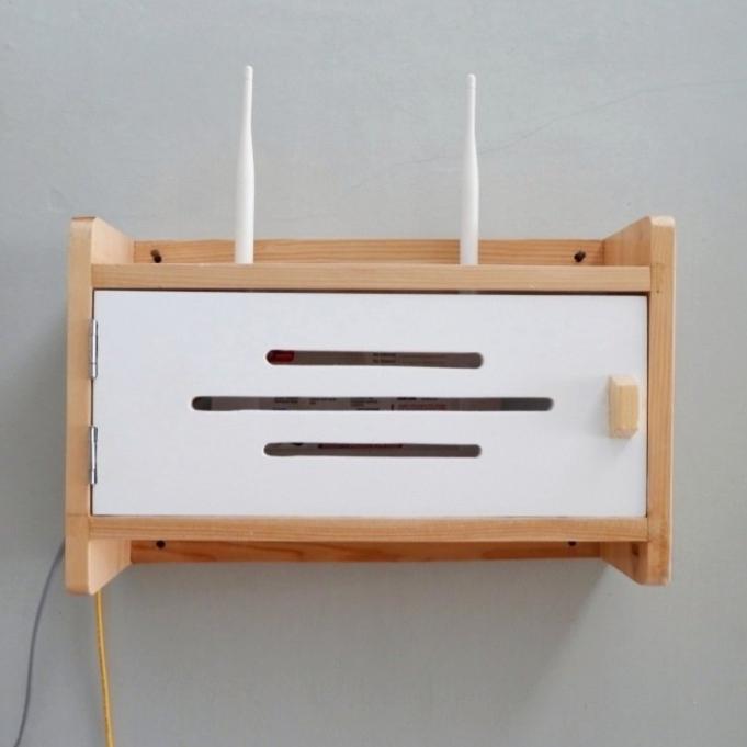 Jual Kotak penyimpan router wifi, rak wifi, rak kayu router wifi ...