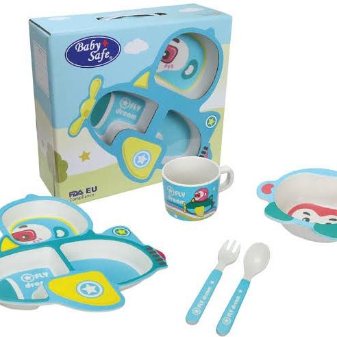 Gambar Babysafe Feeding Set Dino/ Plane - Plane dari doremi.babyshop undefined Tokopedia