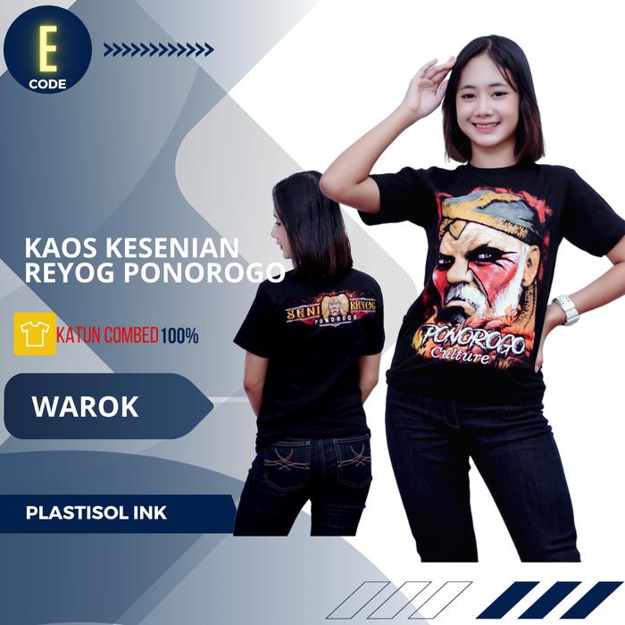 Gambar Kaos Budaya Reog Ponorogo Warok Pendek Katun Combed (Cewek/Cowok) #E - S Pendek dari Sae Lumintu undefined Tokopedia