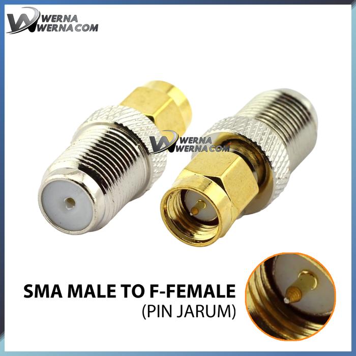 Gambar KONEKTOR / SAMBUNGAN SMA MALE to F FEMALE RPSMA / SMA Modem/ router - SMA MALE dari Werna-Werna Komputer undefined Tokopedia