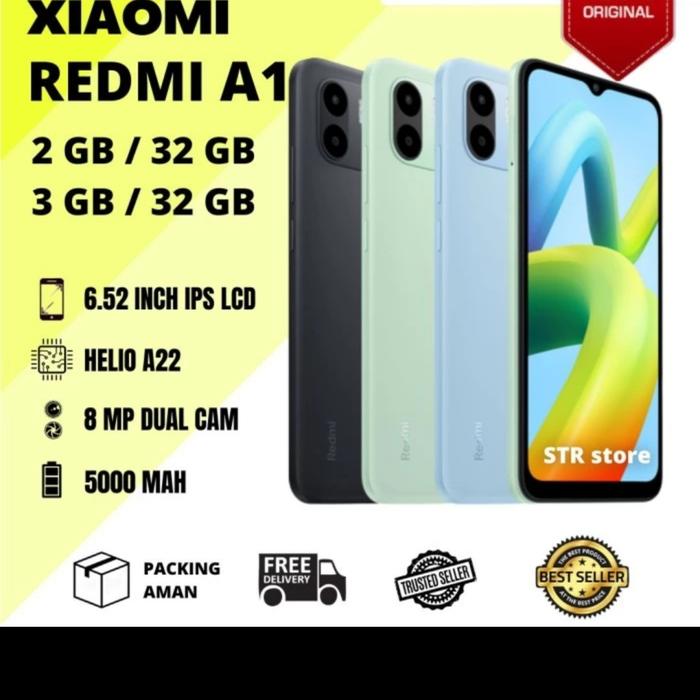Gambar Xiaomi Redmi A1 Ram 3/32 garansi resmi - Hitam dari Trijaya anugrah undefined Tokopedia