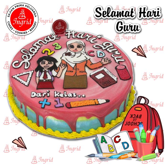 Gambar Kue hari guru /Teachers cake day dari Ingrid Cakes &amp; Bakery undefined 3 Tokopedia
