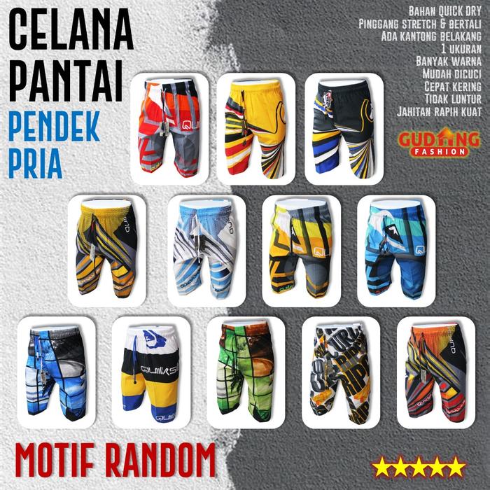 Gambar Celana Pendek Pantai Surf Pria - RANDOM dari Gudang Fashion Id undefined Tokopedia