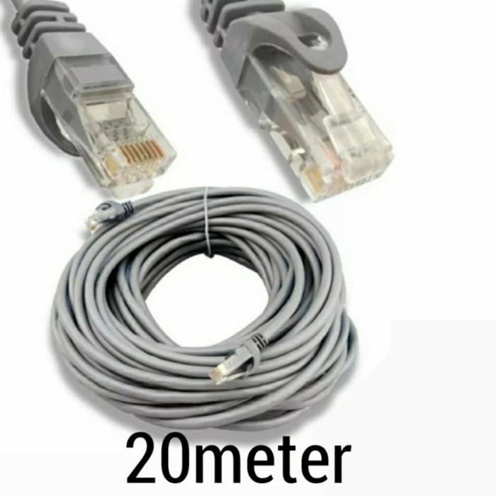 Gambar KABEL UTP NETWORKING CAT 5 PANJANG 20M KABEL LAN INTERNET P 20M MURAH dari CamcomShope undefined Tokopedia