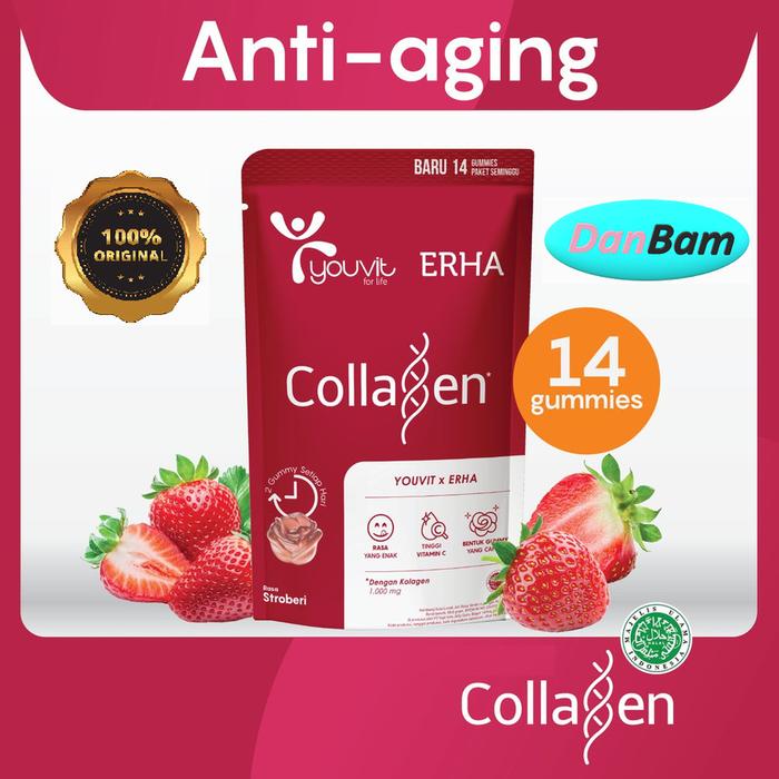 Gambar Youvit x Erha Collagen 1 Pouch isi 14 Gummies - Isi 14 dari Danbam Danbam undefined Tokopedia