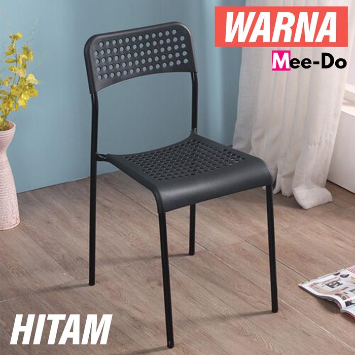 Gambar Kursi Makan Plastik Bangku Cafe Restoran Taman Minimalis - Hitam dari Mee Do undefined Tokopedia