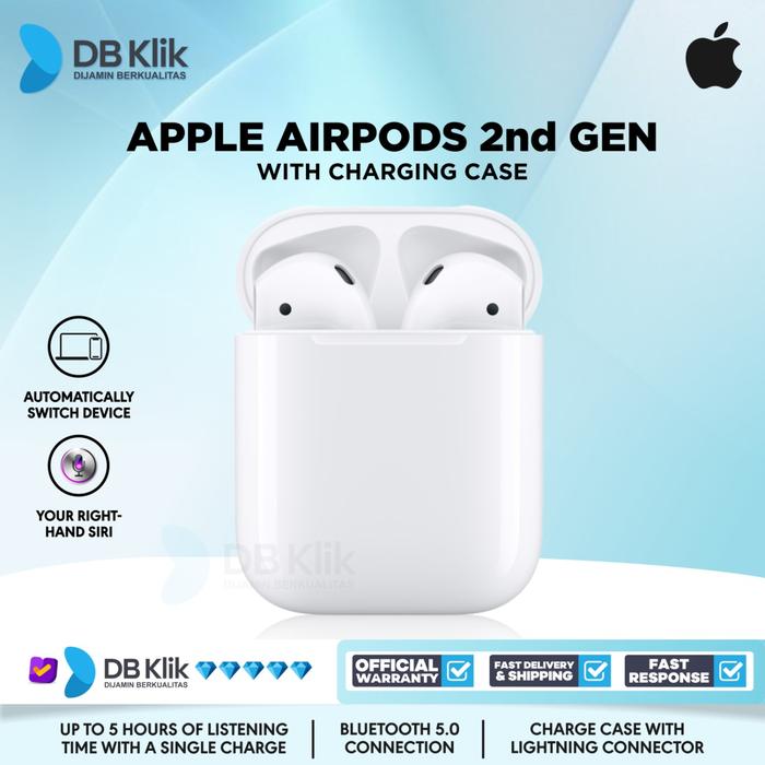 AirPods APPLE (2nd Generation) With Charging Case - APPLE AirPods Gen2