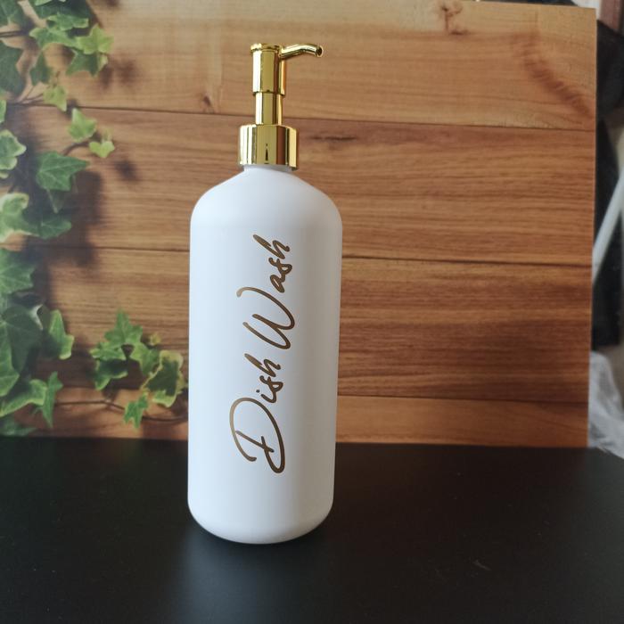 Gambar Botol Sabun Cair Aesthetic putih 500 ml Luxury gold botol minimalis - dist wast dari anugrahbotolpackaging undefined Tokopedia