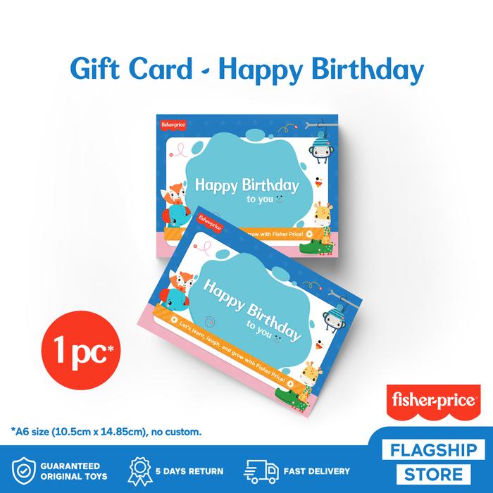 Gambar Gift Card Happy Birthday (no custom) dari fisherpriceflagship undefined Tokopedia
