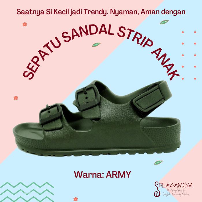 Gambar Sepatu Sandal ANAK Laki Perempuan Cowo Cowok Cewe Cewek Girl Boy Kids - Army, 27/28:16.5-17cm dari Plazamom undefined Tokopedia