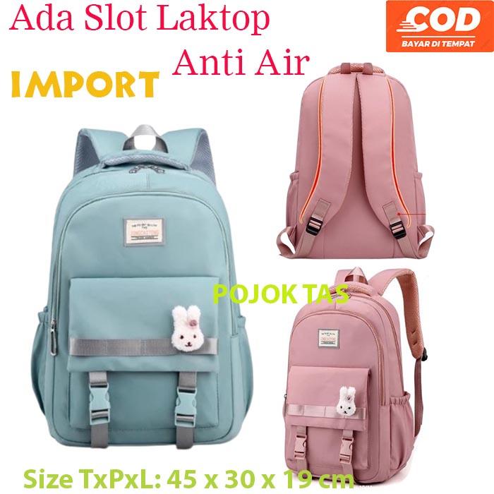 Gambar Tas Ransel Sekolah Cewek Wanita untuk SD SMP SMA Model Korea Impor - Biru dari GROSIR POJOK TAS undefined Tokopedia