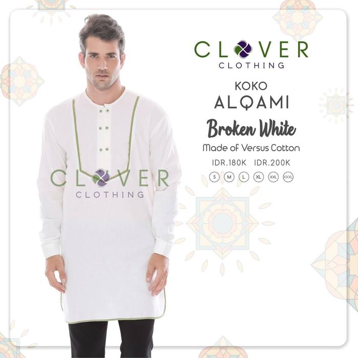 Gambar Koko Kurta Pria Clover Clothing Koko Alqami - Broken White, S dari Griya Muslim Amanah 2 undefined Tokopedia