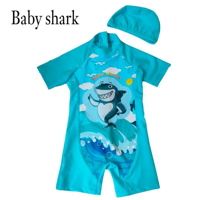 Gambar baju renang anak baby shark bayi balita 1-3 tahun anak laki laki - Baby Shark, Size 3 dari SATFA undefined Tokopedia
