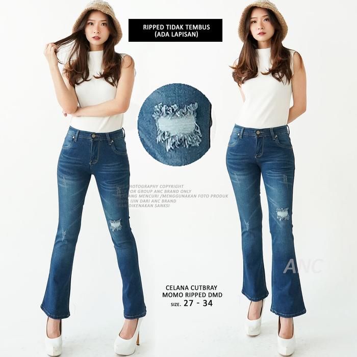 Gambar Cutbray Denim Cewek Robek Jeans - Celana Cutbray Momo Ripped DMD - Momo Ripped, 28 dari ANCIENSHOP_NEW undefined Tokopedia