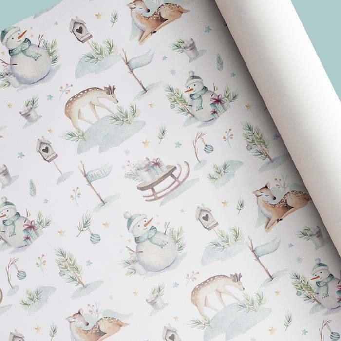 Gambar Gift Wrap - Christmas - Snowman dari The Paper Hotel undefined Tokopedia