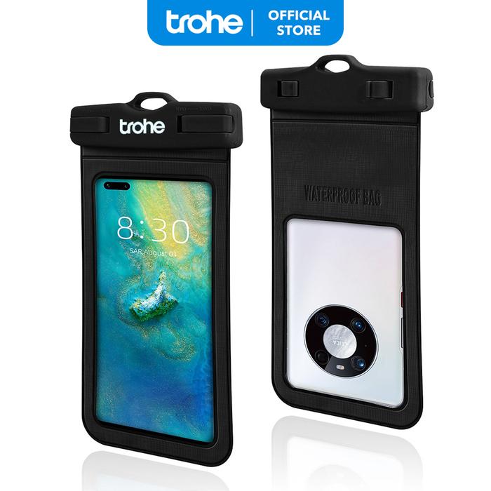 Gambar Trohe Kantong Casing HP Anti Air Mobile Phone Pouch Waterproof CaseBag - Black dari TROHE.ID undefined Tokopedia