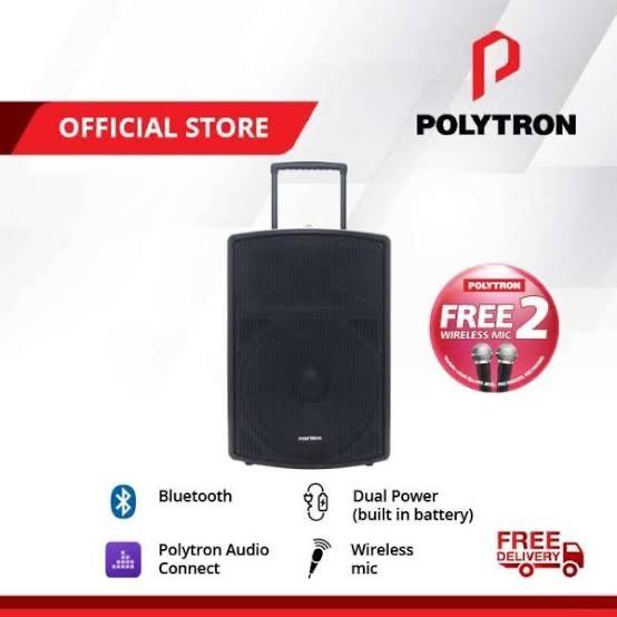 Gambar SPEAKER AKTIF POLYTRON PAS PRO15F3 Professional Portable Speaker PASPR dari Millennium Electronic undefined Tokopedia