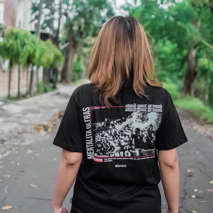 Gambar Kaos Persebaya Mentalita Ultras Stand Your Ground Maniac27 - Hitam, L dari Maniac27 undefined Tokopedia