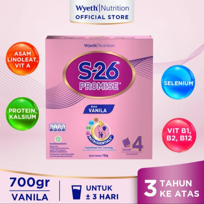 Gambar S-26 Promise Tahap 4 700gr Wyeth Susu Formula nutrisi Anak 4-12 Tahun dari formula kids undefined Tokopedia