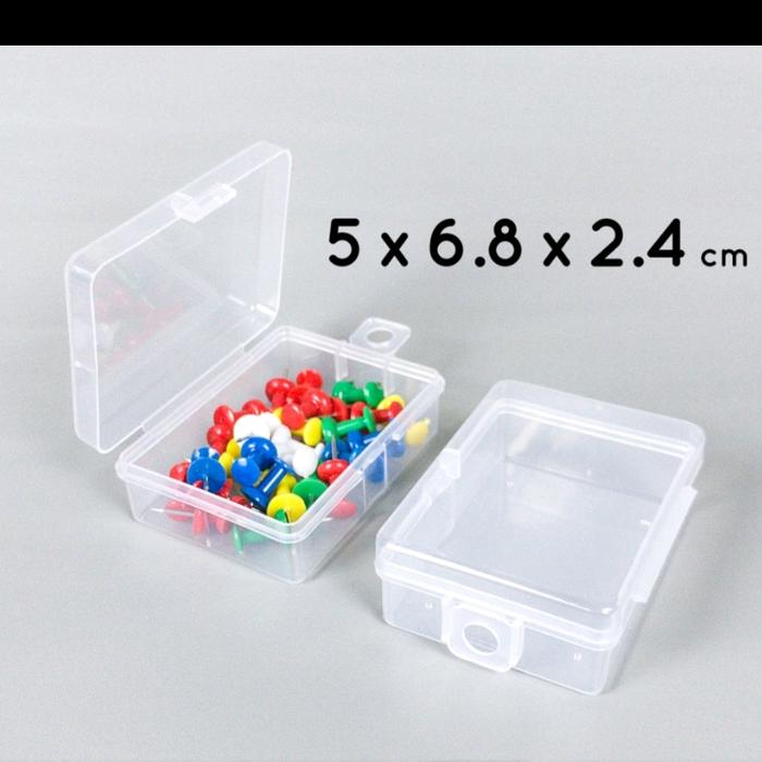Gambar Kotak Plastik PP Penyimpanan Kecil Serbaguna Plastic Storage Box - 5x6,8x2,4cm dari Happy Sweet Home undefined Tokopedia