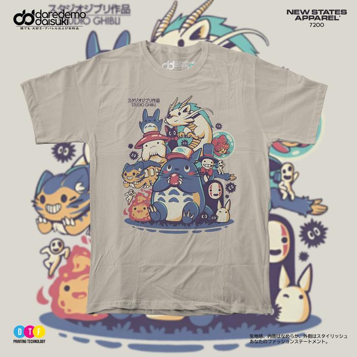 Gambar kaos studio ghibli - Sand, L dari daredemo daisuki undefined Tokopedia