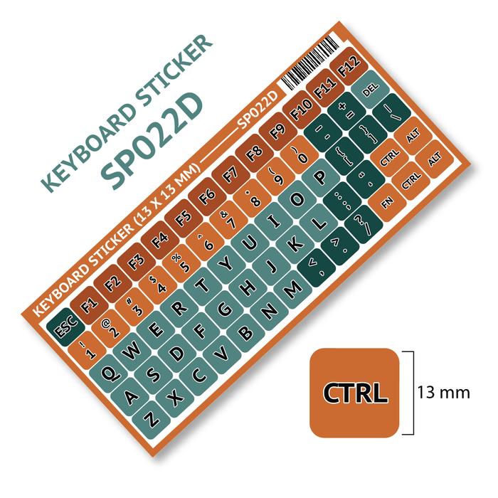 Gambar Stiker Keyboard 13mm Warna Warni Hitam Tulisan Huruf Abjad Putih SP022 - SP022D dari Sticker Party undefined Tokopedia