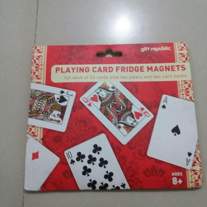 Gambar playing card fridge magnets gift republic dari Gilangsenatoys undefined Tokopedia