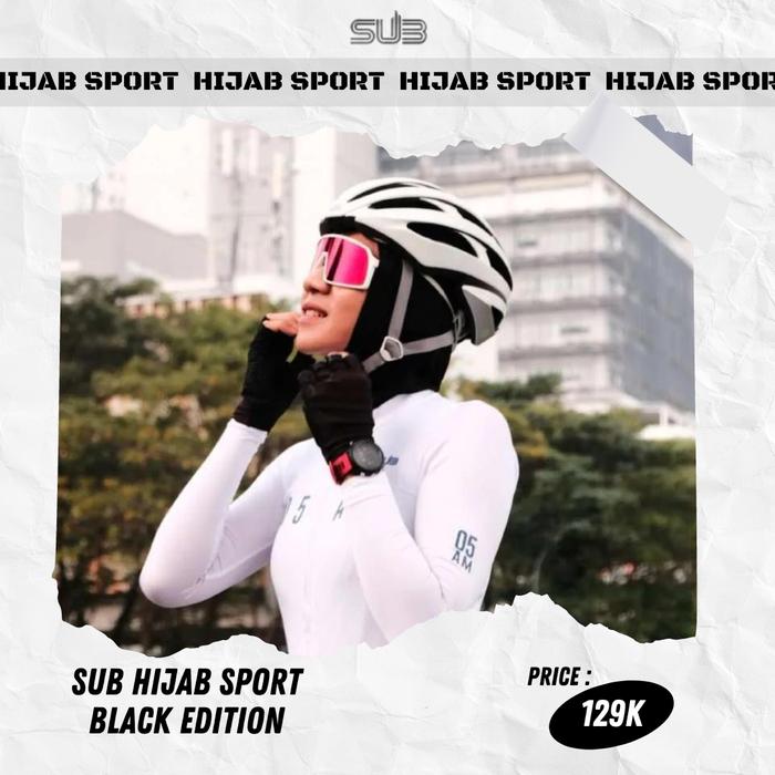 Gambar SUB HIJAB SPORT BLACK - S dari Interval Bike Works undefined Tokopedia
