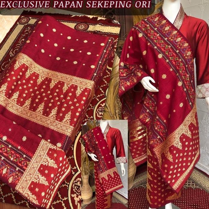 Gambar SONGKET PAPAN SEKEPING ORI Limar Klasik/songket tenun asli palembang - Merah B dari Clayyy undefined Tokopedia