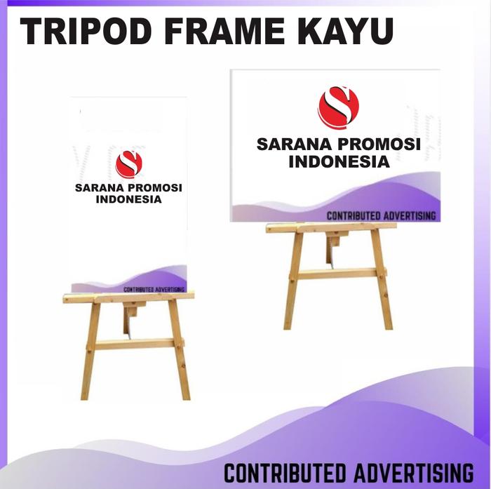 Gambar STAND FRAME TRIPOD camera STAND FOTO STANDING BANNER - Frame Besi - Frame Kayu dari contributed advertising undefined Tokopedia