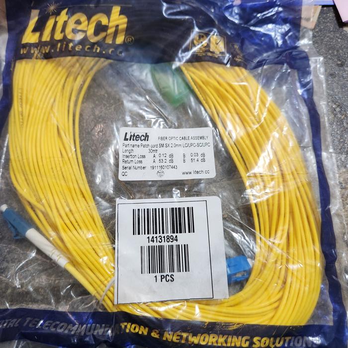 Gambar Pathcore sc lc upc - Patch cord sc upc lc Fiber optic 10M 20M 30M - 30M Litech dari Jalan Online undefined Tokopedia