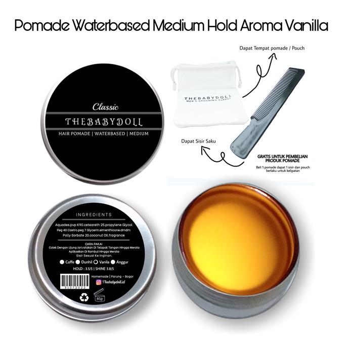 Gambar pomade waterbased aroma vanila medium hold 80gr - 80 gr, vanila dari pomadelokal undefined Tokopedia