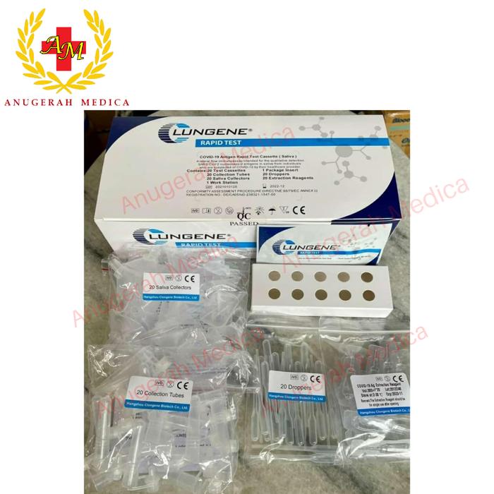 Gambar Antigen Clungene Tes Air Liur Lungene Box isi 20 pcs - SALIVA CLUNGENE dari Anugerah Medica Bali 1 undefined Tokopedia