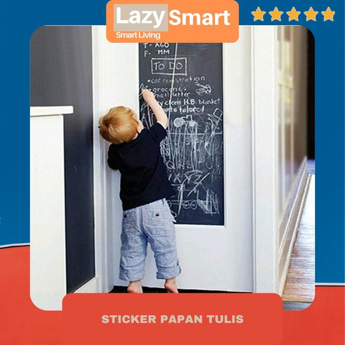 Gambar Sticker Papan Tulis Whiteboard Blackboard Wallpaper Papan Tulis Anak - Blackboard, 100cm x 45cm dari Lazy smart undefined Tokopedia