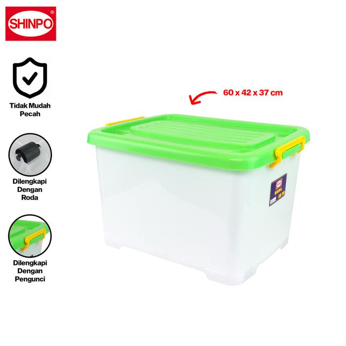 Gambar Box Container 70 Liter Shinpo CB70 (Grab/GoSend Only) - Hijau dari Wellmartku undefined Tokopedia