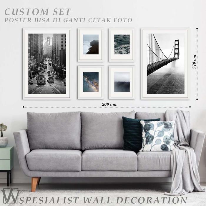 Gambar Custom Frame Photo wall Design - Putih, Frame Saja dari Waliyan Jaya undefined Tokopedia